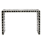 Консоль Дизайнерская Kenya Console ZEBRA Bone Inlay black варинант исполнения - 1 | Loft Concept в Краснодаре