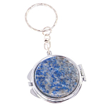 Зеркало брелок карманное двухстороннее из натурального камня Лазурит Stone Mirrors варинант исполнения - 5 | Loft Concept в Краснодаре