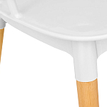 Пластиковый стул на ножках из массива бука Ferret Spiral White варинант исполнения - 5 | Loft Concept в Краснодаре