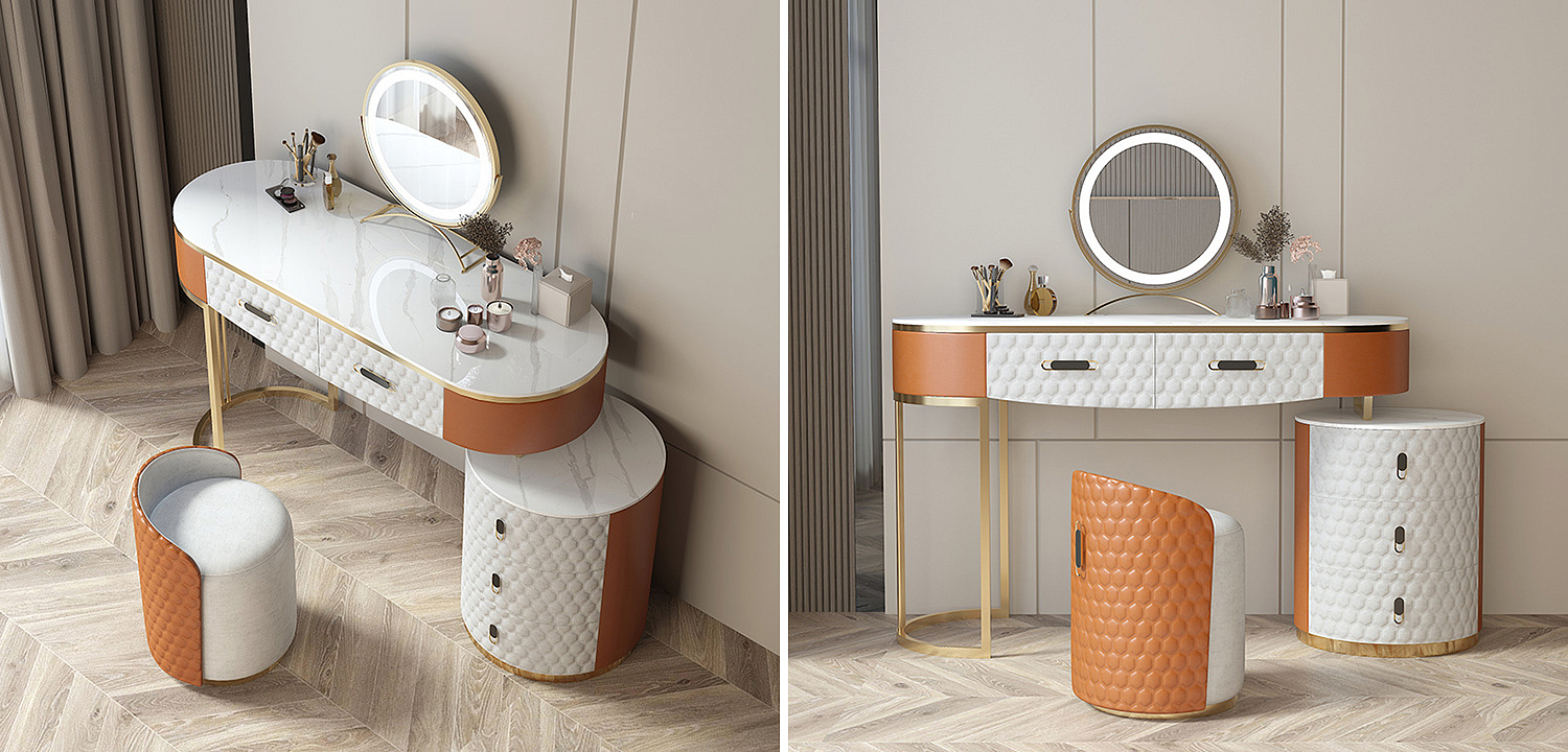 Трельяж Kathryn Bedroom Dressing Table Orange Трельяж Kathryn Bedroom Dressing Table Orange - Loft-Concept в Краснодаре