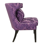 Полукресло с мягкой обивкой из жаккарда на 4-х ножках из массива березы Baroque Armchair violet варинант исполнения - 1 | Loft Concept в Краснодаре