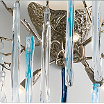 Бра с ветвистым каркасом из металла и подвесками из стекла Droplet Chandelier варинант исполнения - 3 | Loft Concept в Краснодаре