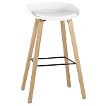 Барный стул на ножках из натурального дерева Boras White варинант исполнения - 1 | Loft Concept в Краснодаре