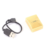 Зажигалка электронная с накладкой из натурального камня Содалит и с USB проводом для зарядки Stone Lighters варинант исполнения - 4 | Loft Concept в Краснодаре