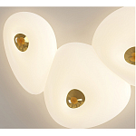 Потолочный светильник с тремя овальными матовыми плафонами TRIDalmen варинант исполнения - 4 | Loft Concept в Краснодаре