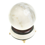 Шар декоративный на подставке из натуральных камней Змеевик и Мрамор Белый Natural Stone Spheres 10.5 см варинант исполнения - 1 | Loft Concept в Краснодаре