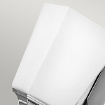 Бра с белым матовым плафоном на прямоугольном основании цвета хром Hinkley варинант исполнения - 4 | Loft Concept в Краснодаре