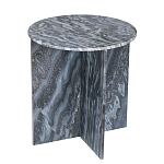 Столик кофейный с столешницей из черного мрамора Compact Black Marble Table варинант исполнения - 2 | Loft Concept в Краснодаре