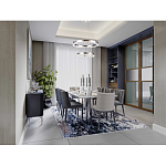 Люстра с двумя кольцами цвета хром и прозрачными хрустальными шарами по периметру Sacramento Transparent Balls Chandelier варинант исполнения - 11 | Loft Concept в Краснодаре