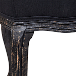 Кресло низкое в стиле прованс Черный Лен Louis French Armchair  варинант исполнения - 4 | Loft Concept в Краснодаре