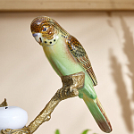 Подсвечник с двумя попугаями из фарфора на бронзовой ветке Eden Garden варинант исполнения - 3 | Loft Concept в Краснодаре