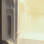 Встраиваемый в стену гипсовый светильник под покраску с арками и рельефными колоннами Antiquity Athena варинант исполнения - 9 | Loft Concept в Краснодаре