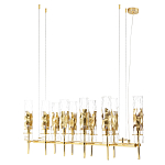 Люстра подвесная прямоугольная с 10-ю цилиндрическими плафонами LIAISON варинант исполнения - 1 | Loft Concept в Краснодаре