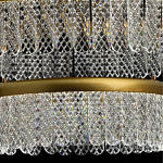 Люстра двухъярусная с золотого цвета и прозрачными подвесками Pettico варинант исполнения - 6 | Loft Concept в Краснодаре