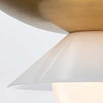 Подвесной светильник латунного цвета с конусовидным белым плафоном Quintiesse варинант исполнения - 10 | Loft Concept в Краснодаре