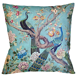 Подушка декоративная с изображением птиц в саду Chinoiserie Garden Two Peacocks Cushion варинант исполнения - 1 | Loft Concept в Краснодаре
