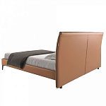 Кровать двуспальная коричневая из экокожи Modern Look варинант исполнения - 4 | Loft Concept в Краснодаре