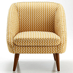 Кресло желтое с принтом Pauley Yellow Armchair варинант исполнения - 3 | Loft Concept в Краснодаре