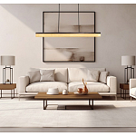 Подвесной светильник линейный из натурального камня Perfection of Geometry варинант исполнения - 8 | Loft Concept в Краснодаре