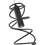Бра светодиодное из металла со спиральным декоративным элементом черное Metal Spiral варинант исполнения - 2 | Loft Concept в Краснодаре