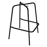 Барный стул со спинкой и подлокотниками на 4-х металлических ножках Douglas Rhombus Серый Велюр варинант исполнения - 5 | Loft Concept в Краснодаре