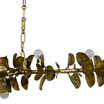 Линейная люстра Brass Eucalyptus Branches Lighting Chandelier варинант исполнения - 3 | Loft Concept в Краснодаре