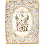 Декоративный постер в раме с рельефным растительным узором арабески New Collection of Arabesques Poster варинант исполнения - 1 | Loft Concept в Краснодаре