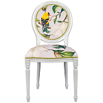 Стул светло-серый из натурального бука с изображением птиц и цветов Blooming Birds варинант исполнения - 1 | Loft Concept в Краснодаре