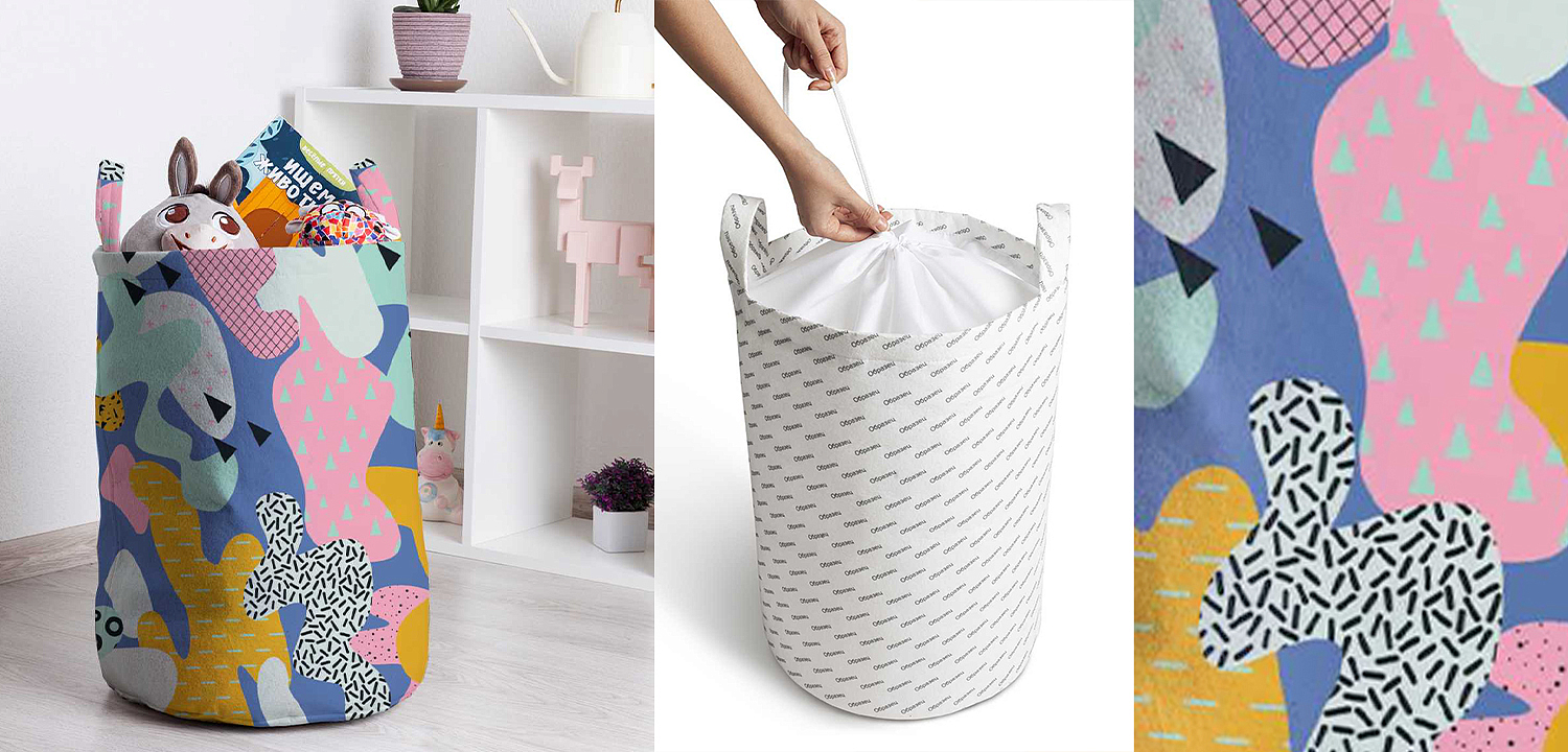 Корзина Pastel Abstraction Basket - Loft-Concept в Краснодаре