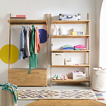 Корзина для белья из ткани букле Boucle Organizers Round варинант исполнения - 3 | Loft Concept в Краснодаре