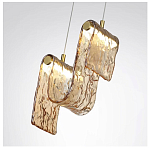 Подвесной светильник волнистой формы из фактурного стекла Wave варинант исполнения - 5 | Loft Concept в Краснодаре