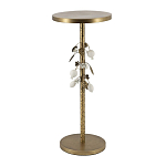 Столик золотистый с цветочной композицией на основании Forest Fairy Tale варинант исполнения - 3 | Loft Concept в Краснодаре