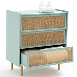 Комод с 3-мя ящиками из ротанга Blais Turquoise Wicker Furniture варинант исполнения - 2 | Loft Concept в Краснодаре