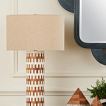 Настольная лампа с узором вдоль колоннообразного основания Brick Surface варинант исполнения - 4 | Loft Concept в Краснодаре