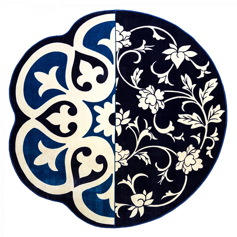 Ковер Seletti Hybrid Andria Синий Белый в Краснодаре | Loft Concept 