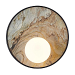 Бра круглое с каменным диском в металлической раме Sandstone Painting варинант исполнения - 1 | Loft Concept в Краснодаре