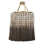 Люстра плетеная с кисточками на золотистом каркасе Boho Tassel Chandelier варинант исполнения - 2 | Loft Concept в Краснодаре