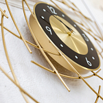 Часы настенные из металла с чёрным циферблатом Current Time варинант исполнения - 3 | Loft Concept в Краснодаре