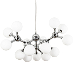 Люстра с плафонами из стеклянных шаров Pearls Suspension Chrome Chandelier варинант исполнения - 1 | Loft Concept в Краснодаре