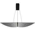 Люстра в виде распахнутых крыльев из тонких металлических планок Flight of Freedom варинант исполнения - 9 | Loft Concept в Краснодаре