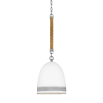 Подвесной светильник белый колоколообразный с декоративной обмоткой из веревки Hinkley варинант исполнения - 1 | Loft Concept в Краснодаре