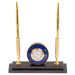 Часы настольные с двумя ручками из натурального камня Stone Clock варинант исполнения - 4 | Loft Concept в Краснодаре