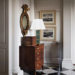 Настольная лампа на основании из зеленого мрамора с белым абажуром Noelia Green варинант исполнения - 5 | Loft Concept в Краснодаре