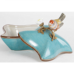 Фарфоровая шкатулка с птицей Eden Garden Blue варинант исполнения - 5 | Loft Concept в Краснодаре