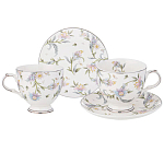 Чайный сервиз из фарфора на 2 персоны 4 предмета Tea Flower Set варинант исполнения - 1 | Loft Concept в Краснодаре