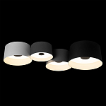 Потолочный светильник с 4-мя цилиндрическими абажурами белого серого и черного цвета Urban Dome варинант исполнения - 2 | Loft Concept в Краснодаре