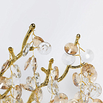 Бра золотого цвета с ветвями и прозрачными хрустальнымих подвесками Droplet Chandelier варинант исполнения - 3 | Loft Concept в Краснодаре