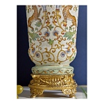 Ваза из фарфора на бронзовом основании Turquoise Blooming Garden варинант исполнения - 6 | Loft Concept в Краснодаре