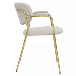 Стул Singer Chair с подлокотниками серый на золотистых ножках варинант исполнения - 2 | Loft Concept в Краснодаре