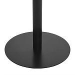 Круглый обеденный стол с белой мраморной столешницей White Tabletop on Black Base варинант исполнения - 5 | Loft Concept в Краснодаре